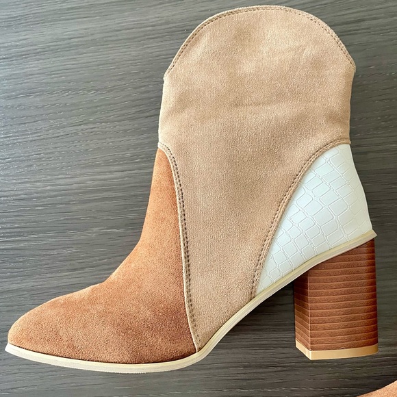 Chestnut Color Block Suede Boot - Picture 13 of 16